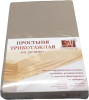 Простыня AlViTek Трикотажная на резинке 140x200 / ПТР-КАК-140 (какао) - 