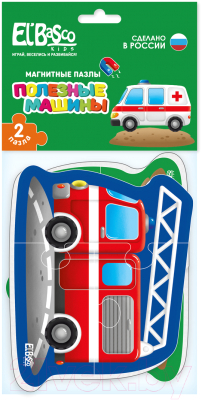 Развивающая игра El'Basco Toys Магнитный пазл. Полезные машины / ET04-001