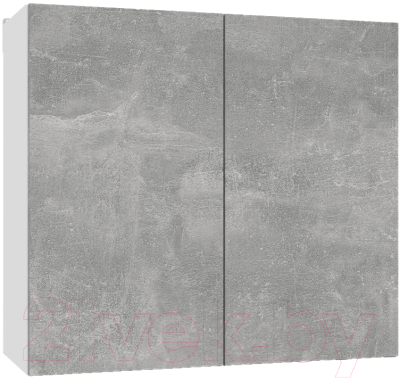 Шкаф навесной для кухни Интермебель Микс Топ ШНС 720-8-800 80см (бетон)