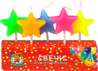 

Набор свечей для торта Miland, Яркие звездочки / С-6014