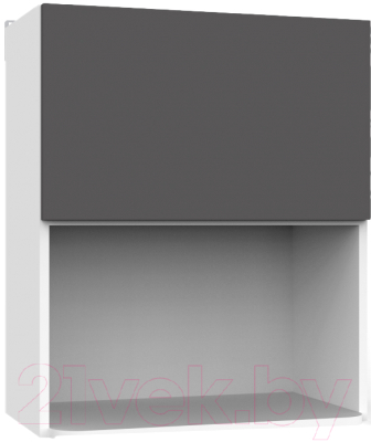 Шкаф навесной для кухни Интермебель Микс Топ ШН 720-17-600 60см (графит серый)