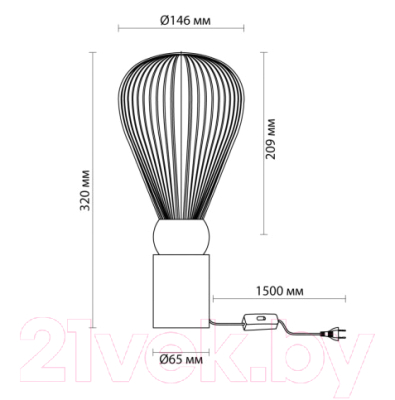 Прикроватная лампа Odeon Light Elica 5402/1T