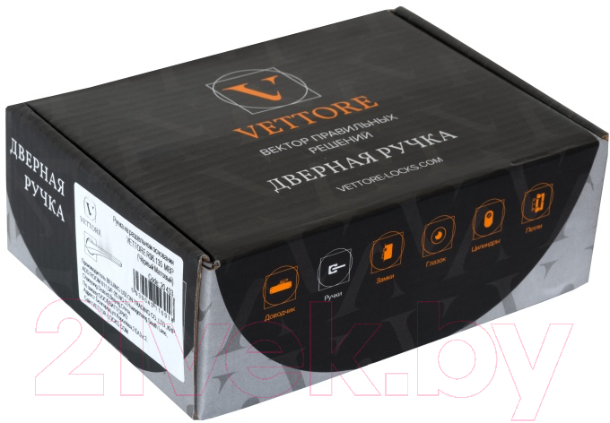 Ручка дверная Vettore R06.115 GR/SN (графит/сатин) — фото 2