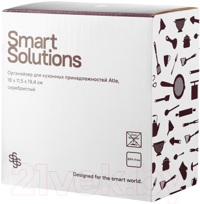 Подставка для кухонных приборов Smart Solutions Atle / HF-ATL-ORG-KNF-ABS-CHR (серебристый)