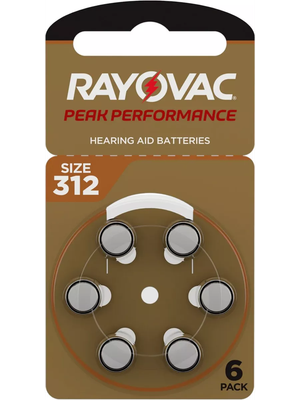 

Комплект батареек, Peak Perfomans 312 PR41 для слуховых аппаратов