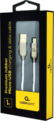 Кабель Gembird CC-USB2R-AMmBM-1M-W (белый)