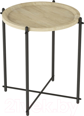 Журнальный столик Калифорния мебель Кнуд (дуб санремо/черный)