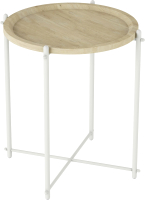 Журнальный столик Калифорния мебель Кнуд (дуб санремо/белый) - 