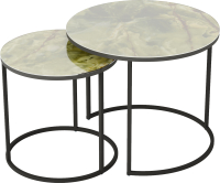 Комплект журнальных столиков Калифорния мебель Стелла (зеленый оникс) - 