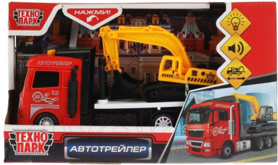 Автовоз игрушечный Технопарк Автоперевозчик / 2054256-R