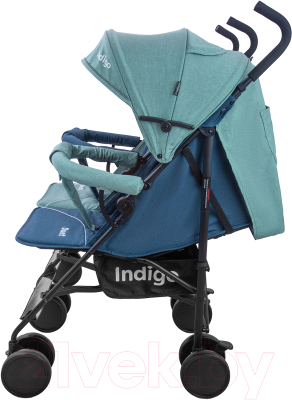 Детская прогулочная коляска INDIGO Duet (синий/зеленый)