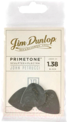 Набор медиаторов Dunlop Manufacturing John Petrucci Primetone Jazz III 518PJPBK (3шт)