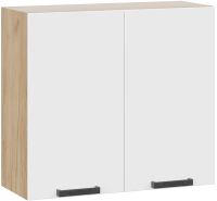 Шкаф навесной для кухни ТриЯ Детройт 1В8 исп. 2 (дуб крафт золотой/белый глянец) - 