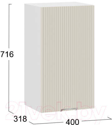 Шкаф навесной для кухни ТриЯ Кимберли 1В4 (белый/крем)