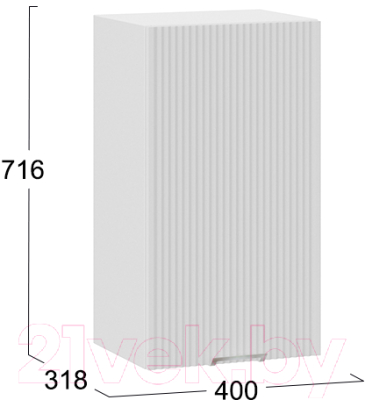 Шкаф навесной для кухни ТриЯ Кимберли 1В4  (белый/сноу)