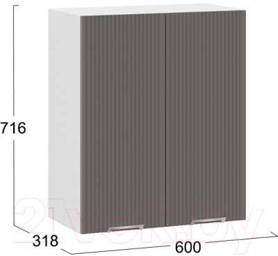 Шкаф навесной для кухни ТриЯ Кимберли 1В6 (белый/муссон)