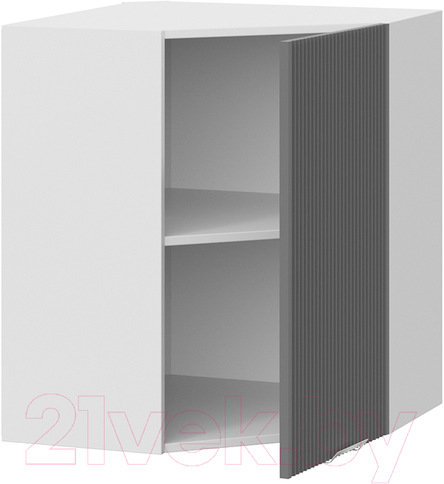 Шкаф навесной для кухни ТриЯ Кимберли 1В6У (белый/титан) — фото 2