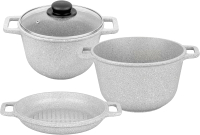 Набор кухонной посуды Elan Gallery Гармония вкуса 120443+2 (серый агат) - 