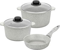 Набор кухонной посуды Elan Gallery Гармония вкуса 120453+3 (серый агат) - 