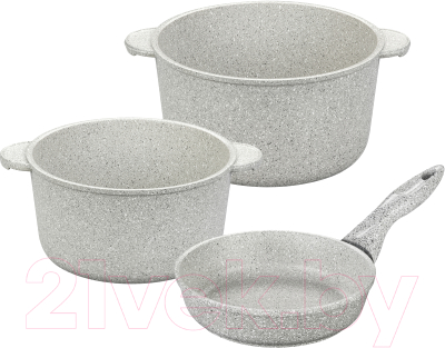 Набор кухонной посуды Elan Gallery Гармония вкуса 120453+3 (серый агат)