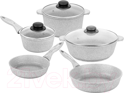 Набор кухонной посуды Elan Gallery Гармония вкуса 120353+5 (серый агат)