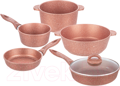 Набор кухонной посуды Elan Gallery Гармония вкуса 120941+5 (бронза)