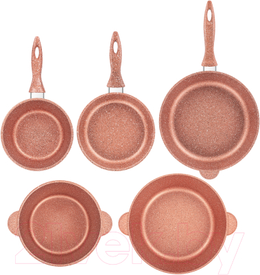 Набор кухонной посуды Elan Gallery Гармония вкуса 120934+5 (бронза)