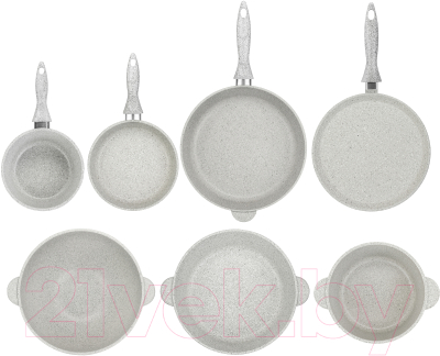 Набор кухонной посуды Elan Gallery 120356+7 (серый агат)