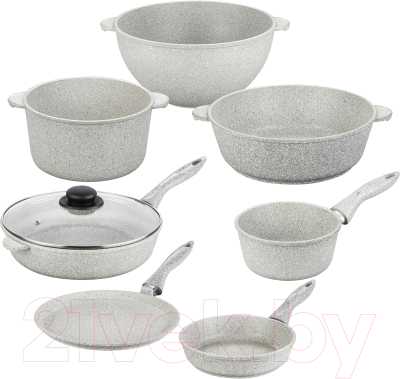 Набор кухонной посуды Elan Gallery 120356+7 (серый агат)