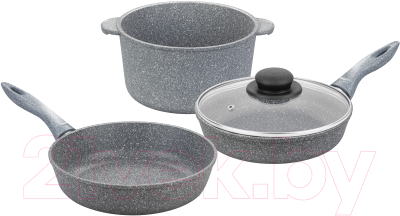 Набор кухонной посуды Elan Gallery 120560+3 (серый мрамор)