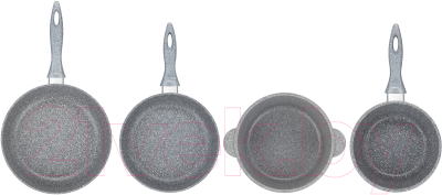 Набор кухонной посуды Elan Gallery 120560+4 (серый мрамор)