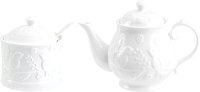 Заварочный чайник Elan Gallery Птички на ветке с сахарницей / 540201+2 -