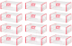 Набор коробок для хранения El Casa Красная кайма / 680001_3 (12шт) - 