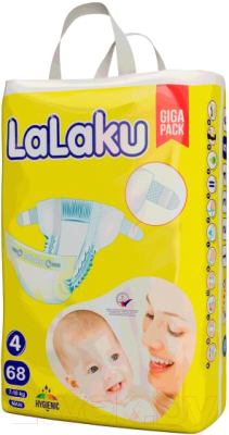 Подгузники детские LaLaKu Diapers Giga Pack Maxi (68шт)