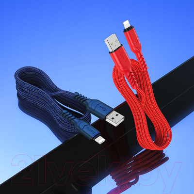 Кабель Hoco X59 USB (m)-Lightning (1м, красный)
