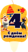 

Свеча для торта Чудо праздник, Буба Цифра 4 / CC-81083-04-BB