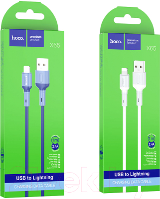 Кабель Hoco X65 USB (m)-Lightning (1м, белый)