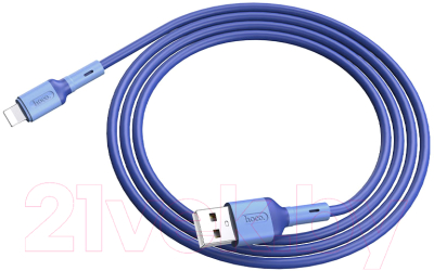 Кабель Hoco X65 USB (m)-Lightning (1м, синий)