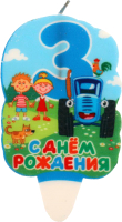 

Свеча для торта Чудо праздник, Синий трактор Цифра 3 / CC-81090-03-BT
