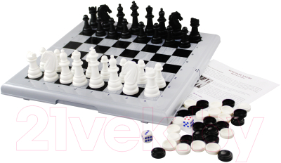 Набор настольных игр Десятое королевство Шашки-Шахматы-Нарды / 03899