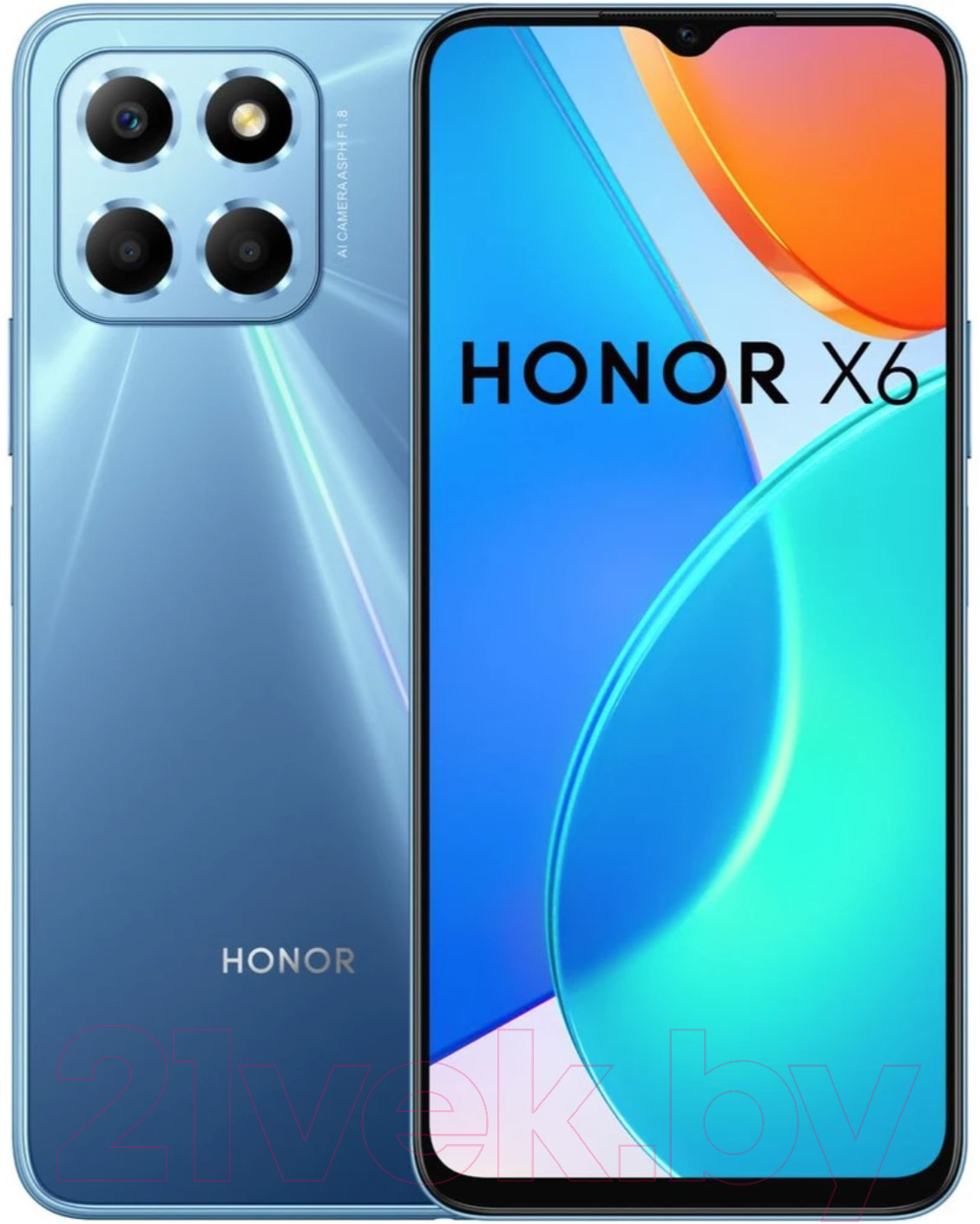 Honor X6 4GB/64GB / VNE-LX1 (синий океан) Смартфон 2 SIM-карты купить в  Минске, Гомеле, Витебске, Могилеве, Бресте, Гродно