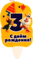 

Свеча для торта Чудо праздник, Буба Цифра 3 / CC-81080-03-BB