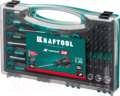 Набор отверток Kraftool X-Drive-50 / 25815 (50шт)