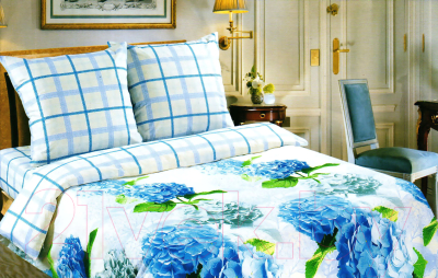 Комплект постельного белья АртПостель Гортензия 900 (голубой)