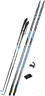 Комплект беговых лыж STC Step 0075 195/155 (синий)