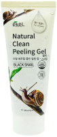 Пилинг для лица Ekel Natural Clean Peeling Gel Black Snail Скатка (180мл) - 