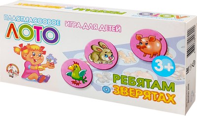 

Развивающая игра, Лото Ребятам о зверятах / 00622