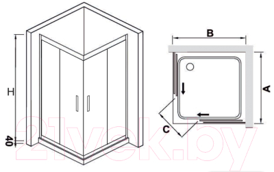 Душевой уголок RGW HO-312 / 030631222-11