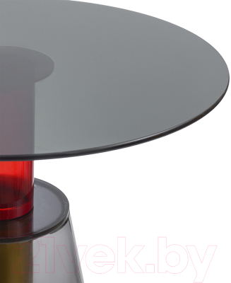 Журнальный столик Bergenson Bjorn Amalie / MZTBL-CGLSGRD-60 (серый/красный)