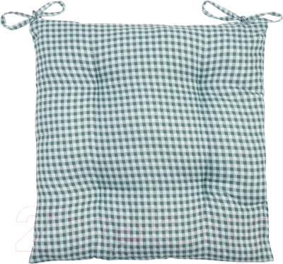 Подушка на стул Этель Клеточка / 7810958 (40x40, зеленый)